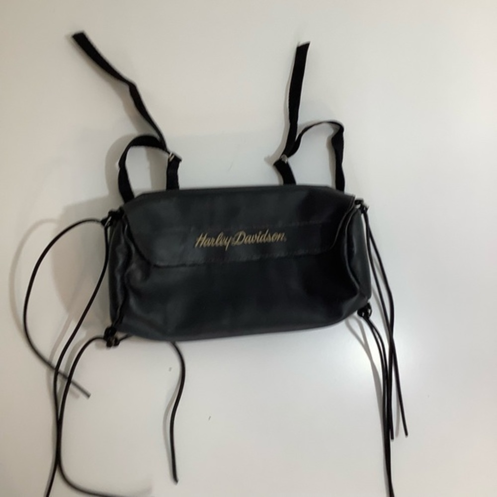 Harley Davidson leather bike bar purse / bag